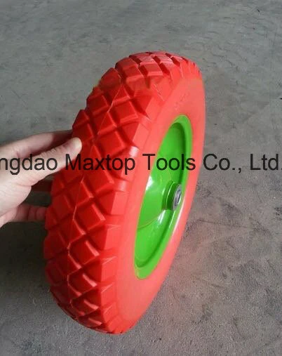 480/400-8 Polyurethane Flat Free PU Foam Wheelbarrow Wheel