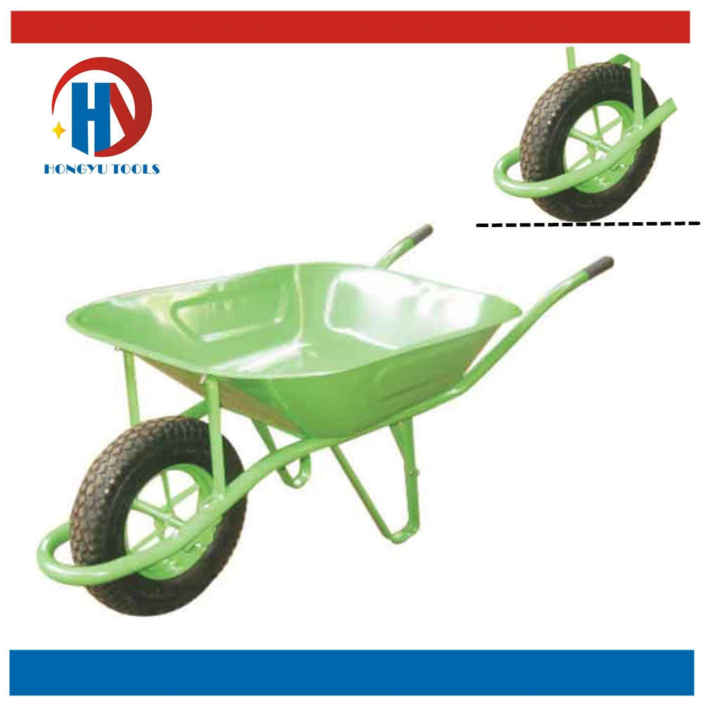 Green Steel Wb6400 Wheelbarrow for Garden Construction