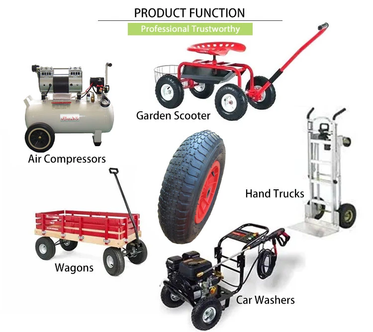 Rubber Pneumatic Wheel for Wheelbarrows and Garden Trailer Farm Cart Wheels