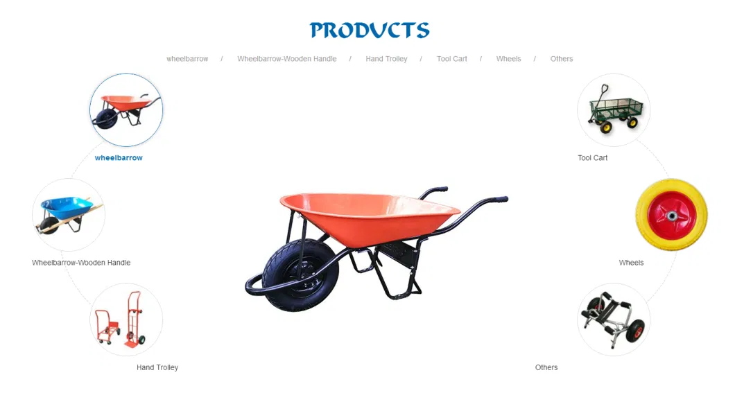 Garden Tool Equipment Metal Wheelbarrow for Malaysia