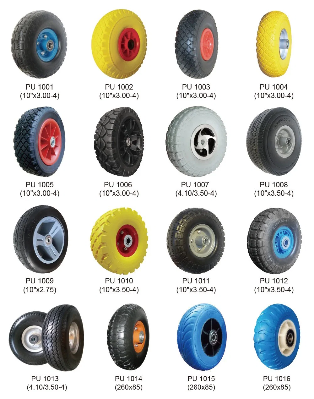 Solid Puncture Proof Flat Free PU Polyurethane Foam Tire Wheel