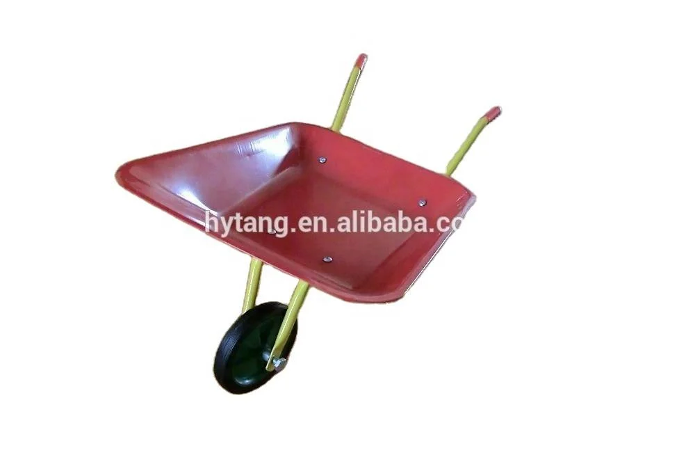 Wb0209 Green Yellow Red Purple Color Children&prime;s Plastic Toy Wheel Barrow Wheelbarrow Kid&prime;s Garden Tools