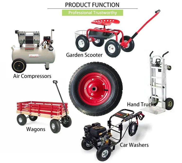 4.10/3.50-4 Heavy Duty Pneumatic Rubber Trolley Wheels Wholesale Garden Carts Wheel