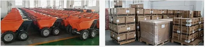 China Mechanical Wheelbarrow Mini Electric Dump Cart Transport 3 Wheeled Power Wheelbarrow 1000 Kg