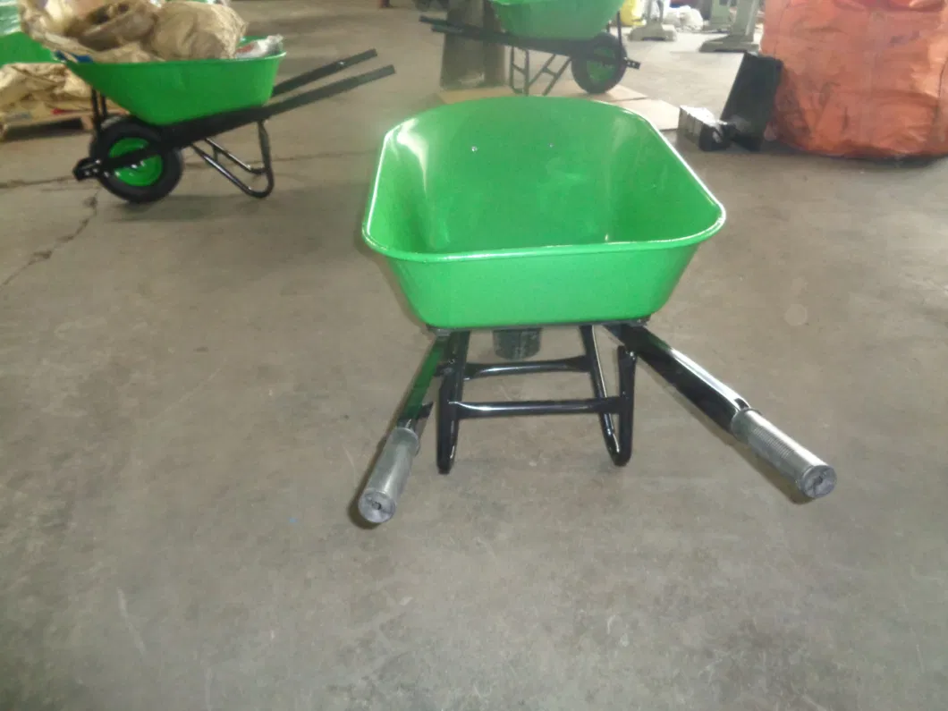 Construction Yellow Color Pneumatic Wheel Wheelbarrow