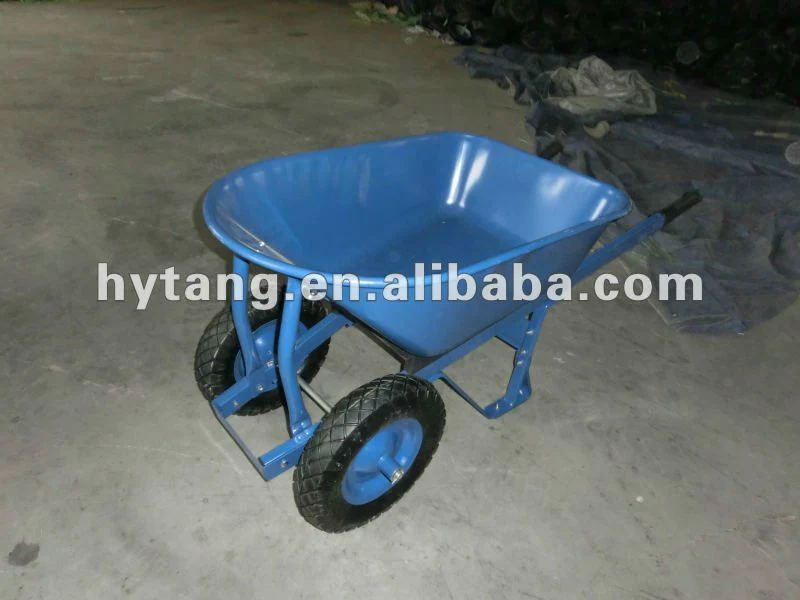 Contractor Garden Grade Double Wheel Steel Tray Wheelbarrows (WB8806)