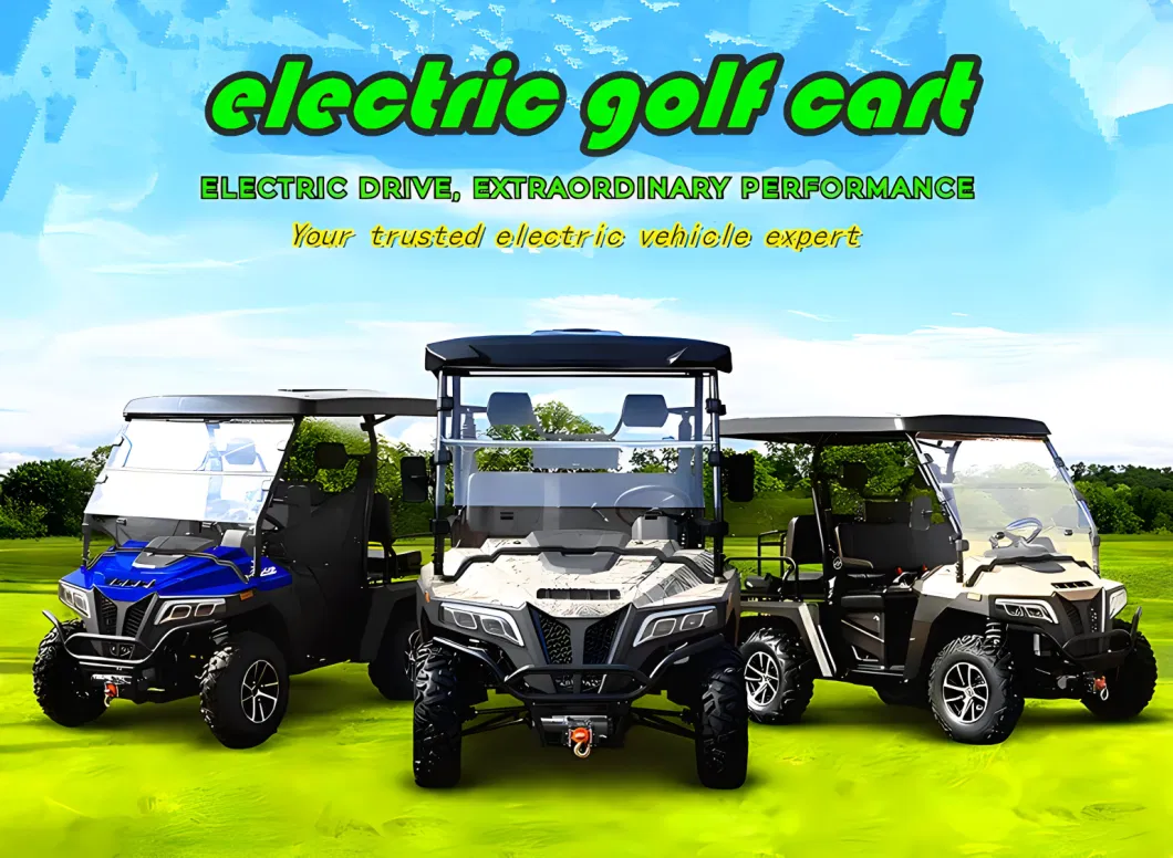 Electric Golf Cart with 48V Sightseeing Bus Club Car with Lithium Battery