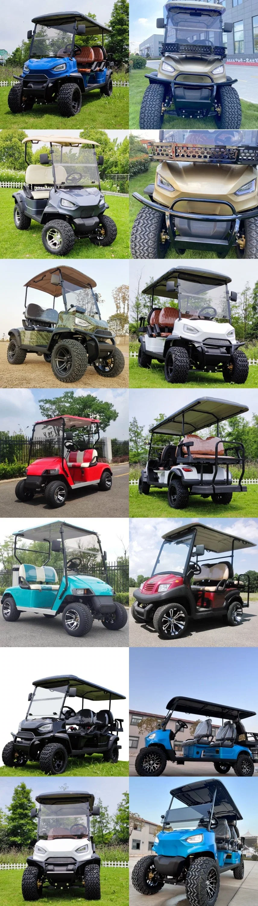 Electric Golf Cart with 48V Sightseeing Bus Club Car with Lithium Battery