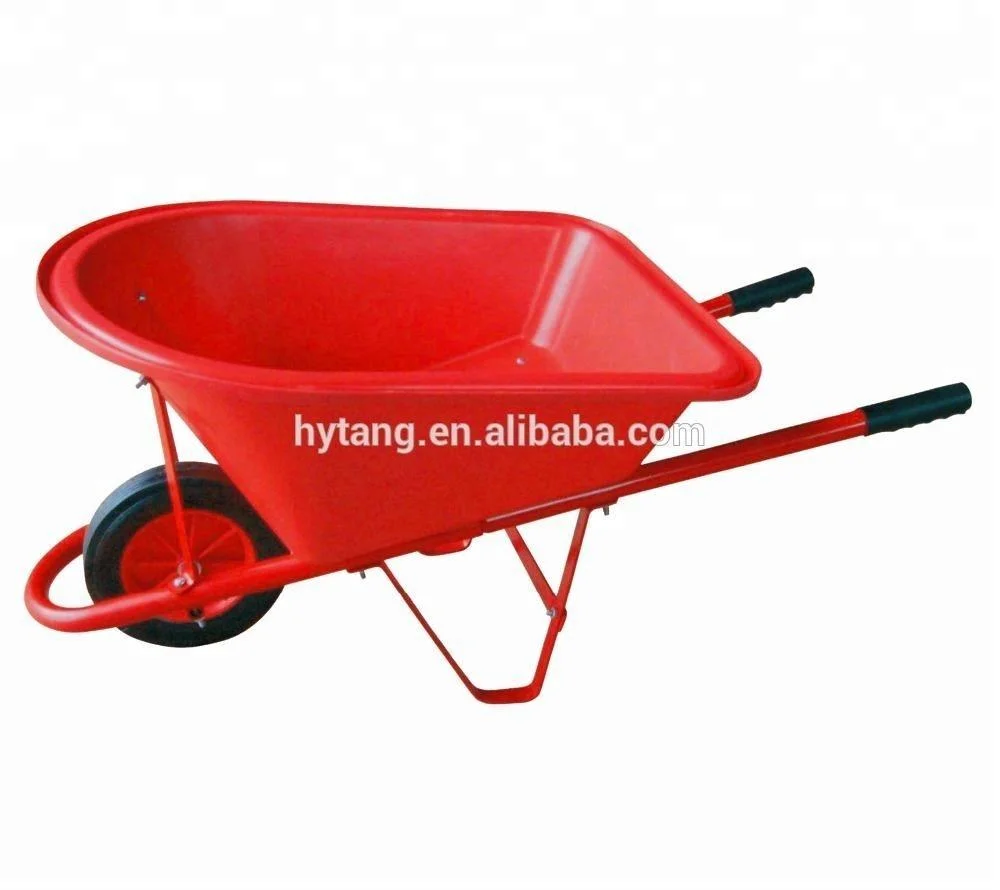 Wb0209 Green Yellow Red Purple Color Children&prime;s Plastic Toy Wheel Barrow Wheelbarrow Kid&prime;s Garden Tools