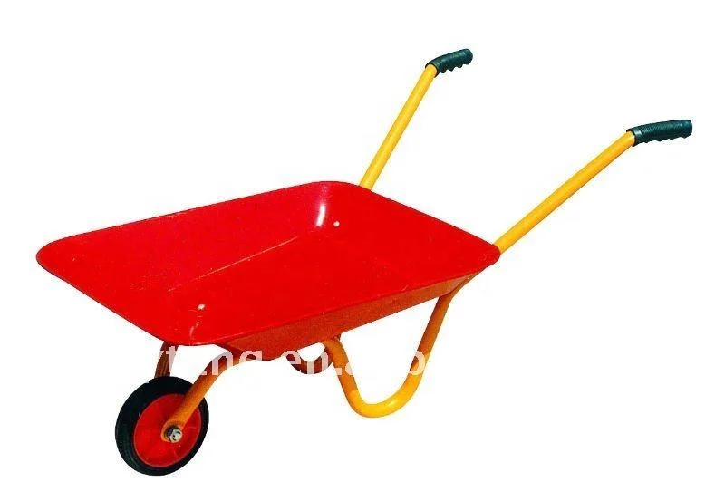 Wb0209 Green Yellow Red Purple Color Children&prime;s Plastic Toy Wheel Barrow Wheelbarrow Kid&prime;s Garden Tools