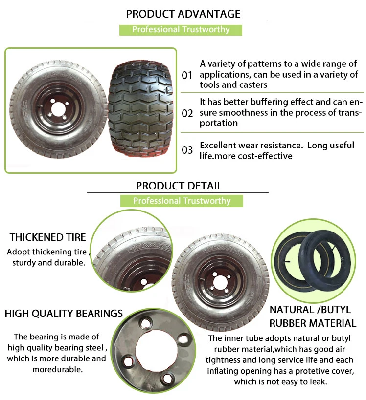 Barrow Rim and Pneumatic Tire Plastic Wheel Rubber Wheels for Wagons Agricultural Tires Farm Cart Wheel