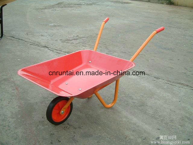 Small Children Wheelbarrow with Metal Tray (Wb0100)