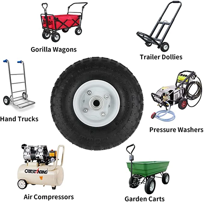 4.80/4.00-8 Maxtop Heavy Duty Big Square Pattern Wheelbarrow Tyre for Trolley