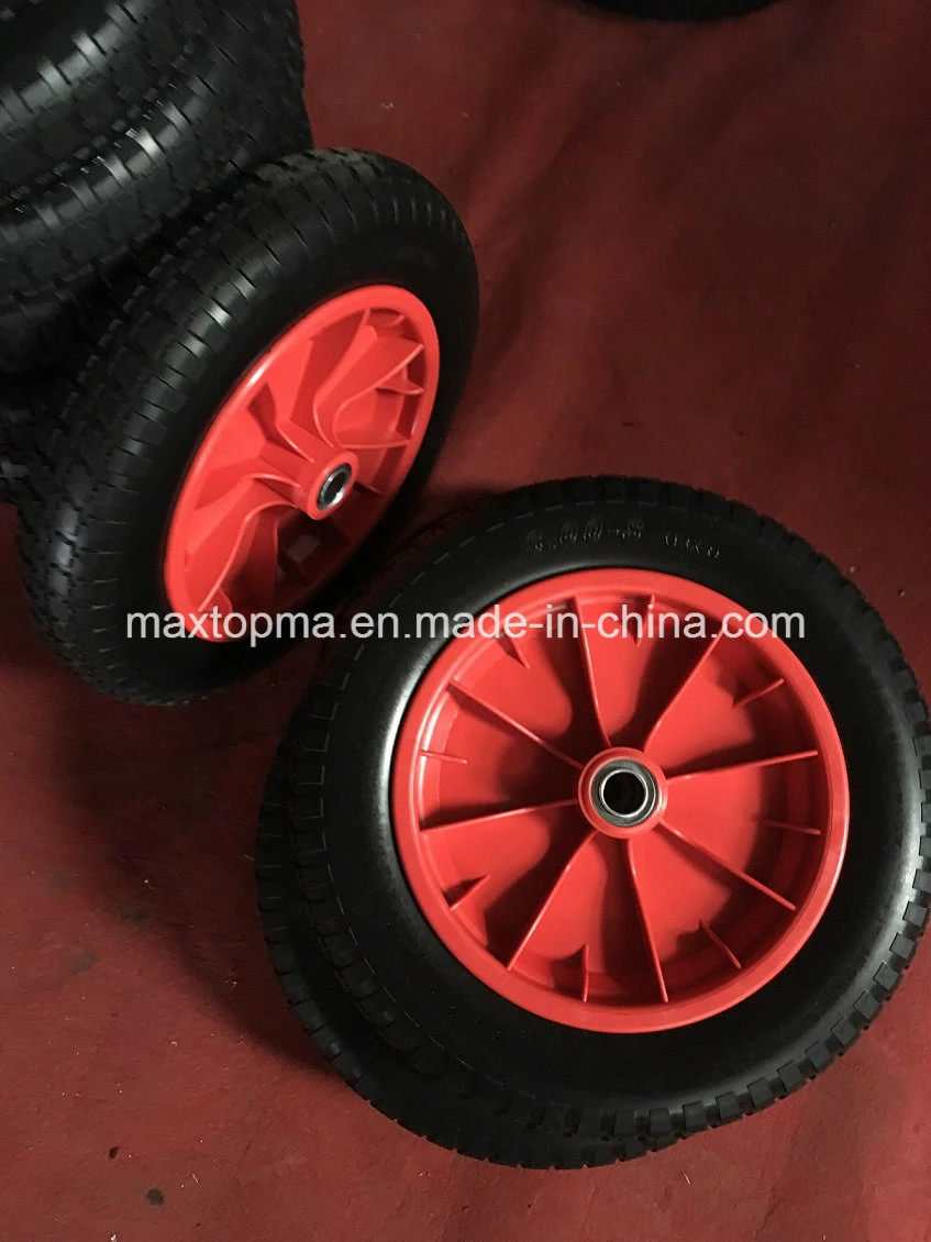 Tgum Heavy Duty Solid Rubber Polyurethane Foaming Flat Free PU Foam Trolley Wheelbarrow Wheels