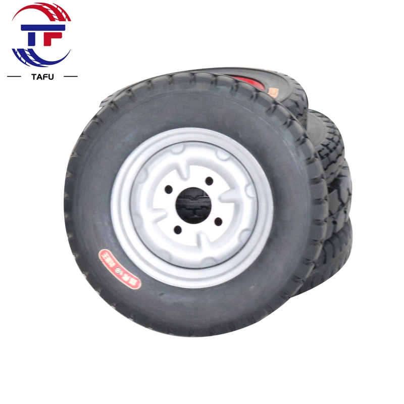 4.00-12 Solid Tires for Electric Tricycles, Rubber Wheels, Inflatable Non Bursting Tires