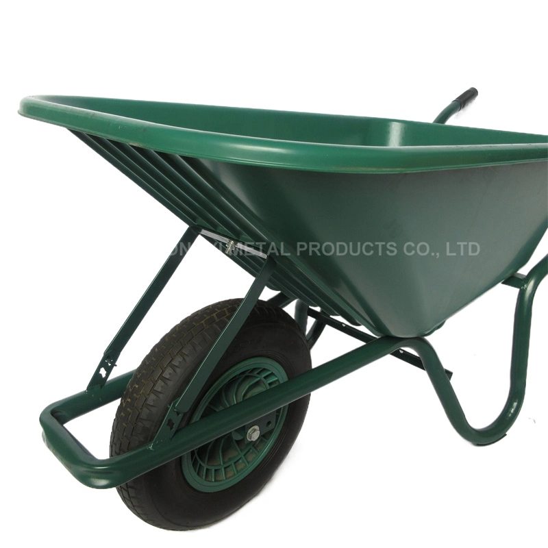 Africa 90L Air Wheel with Plastic Tray Green Painted Wheelbarrow (WB6414)