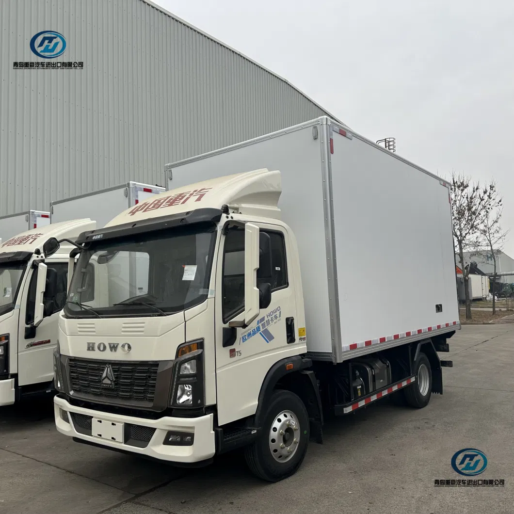 Sinotruk HOWO Insulated Van Cold Storage Heat Trolley Aluminum Box Body Polyurethane Reefer Bucket Mobile Ice Cream Soft Tea Truck