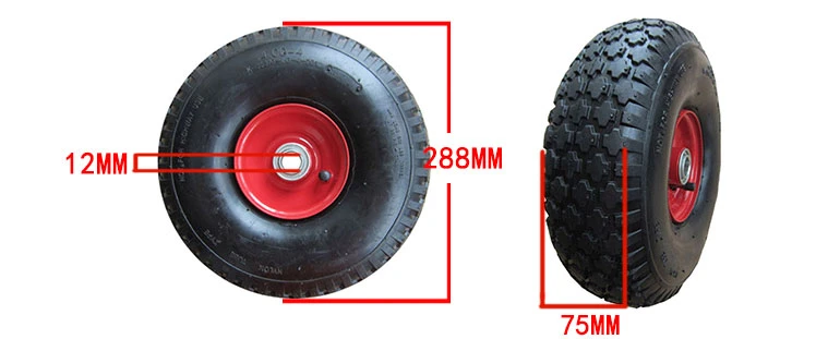 11 Inch High Quality Rubber Pneumatic Tire Hand Truck Wagon Cart Wheel