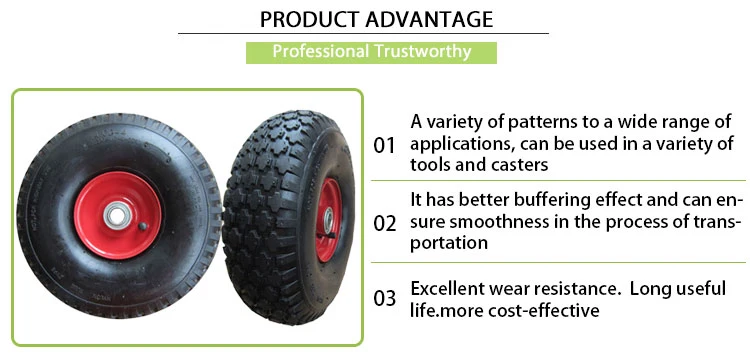 11 Inch High Quality Rubber Pneumatic Tire Hand Truck Wagon Cart Wheel
