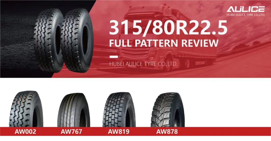 Aulice Best Quality Zigzag 315/80R22.5 11R22.5 12R22.5 All Steel Radial Tubeless Rubber Tires/ Heavy Duty Truck&Bus Tire TBR Trailer Tyre With ECE GCC SNI DOT