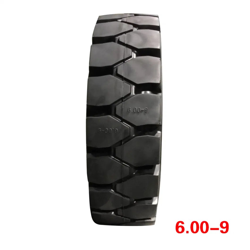 Industrial Rubber Forklift Solid Tire 6.00-9 Good Wear Resistance Strong Grip TBR PCR off-Road OTR AG Pneumatic Tire