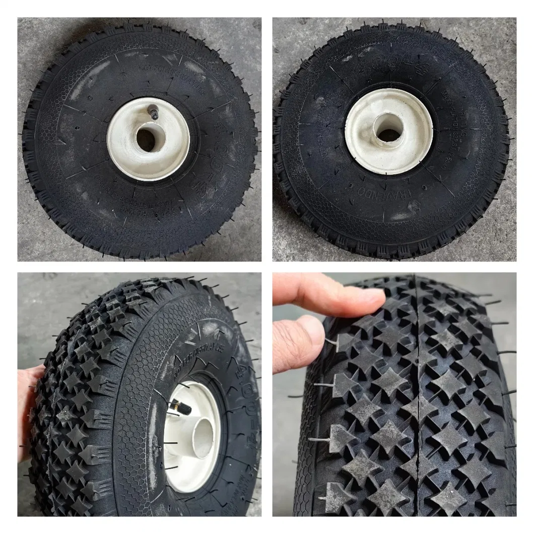 4.00-4 Air Pneumatic Inflatable Rubber Tire Wheel for Hand Truck