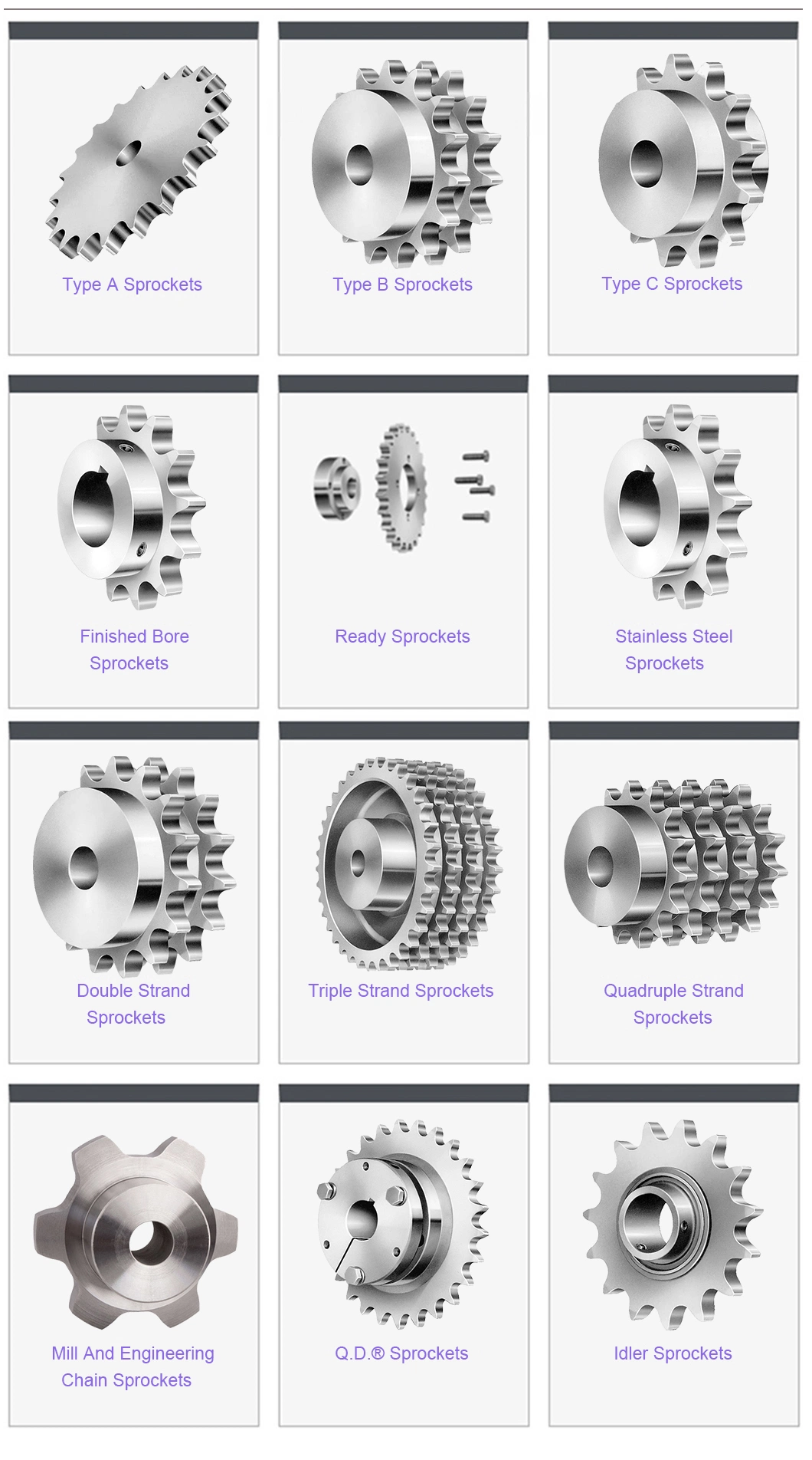 Driving Sprocket Wheels for Agricultural Machinery