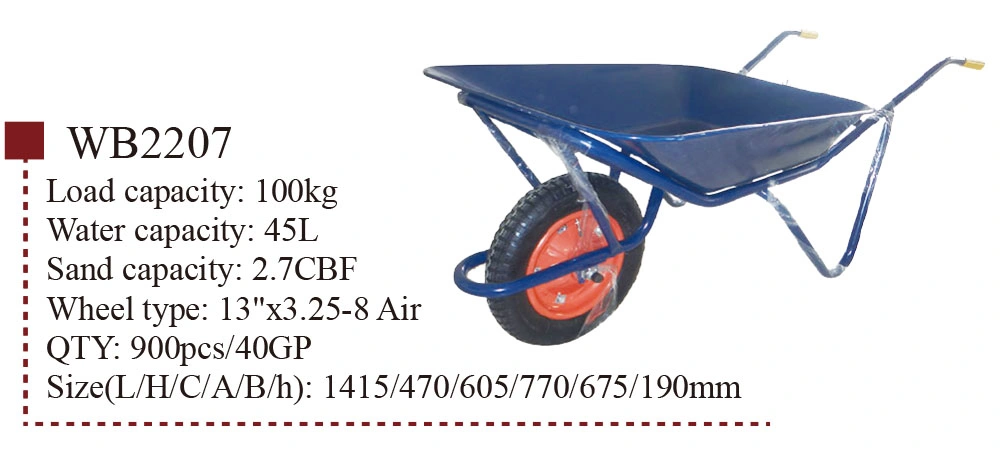 Japanese Heavy Duty Garden Construction Wheelbarrow with Pneumatic Air Wheel.