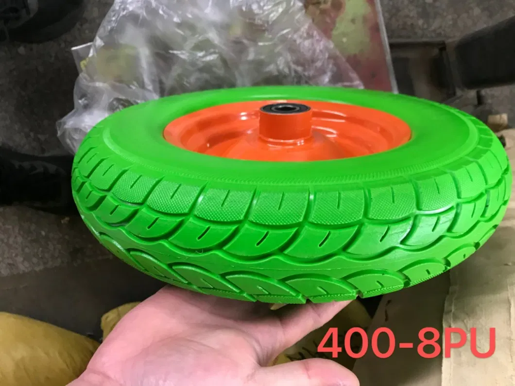High Quality Wheelbarrow Wheel Solid Foam Tool Cart Wheel 400-8PU Wheel