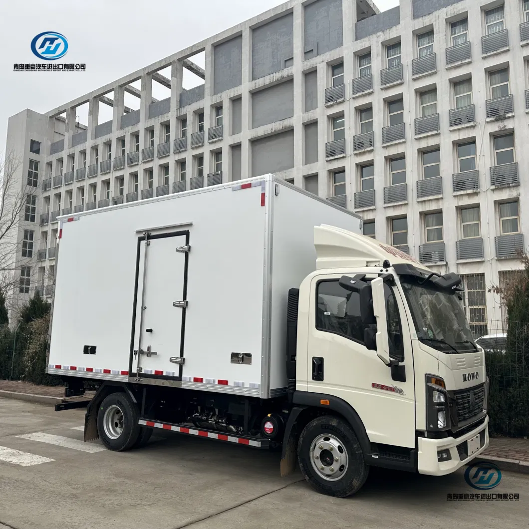 Sinotruk HOWO Insulated Van Cold Storage Heat Trolley Aluminum Box Body Polyurethane Reefer Bucket Mobile Ice Cream Soft Tea Truck