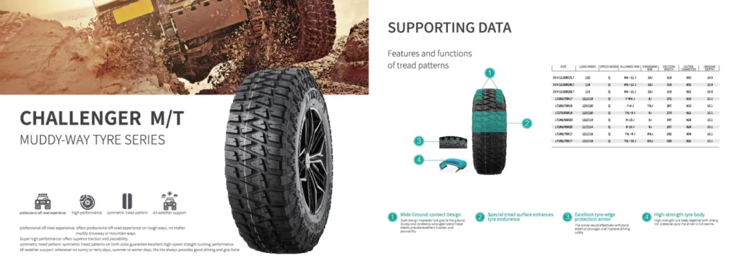 Winter Snow Tyres Car Tires Car Tyre Passenger Tire ATV Van PCR Goform Double King Wanli Durun Winda Rotalla 4X4 Mud Light Truck Headway Lanvigator Wanda Rapid