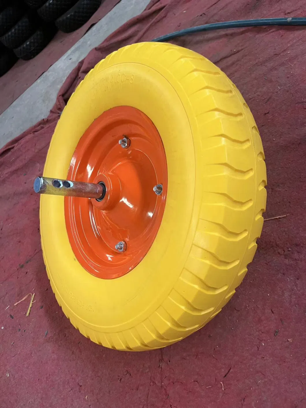 Solid Rubber Polyurethane Foaming Flat Free PU Foam Trolley Wheelbarrow Wheels