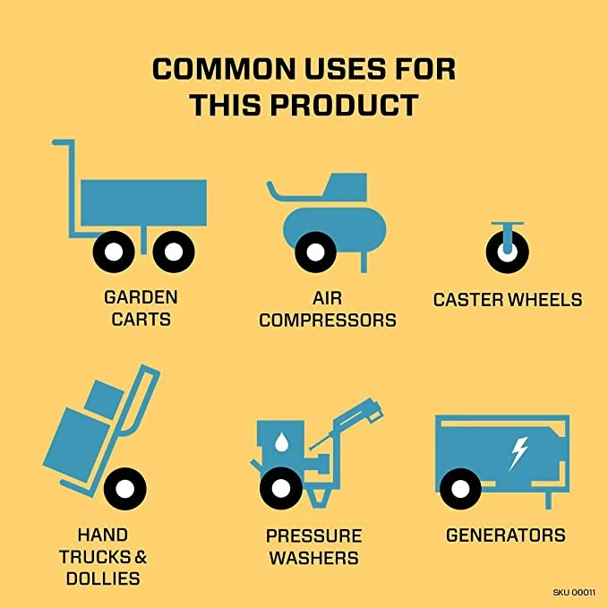 Skystar Heavy Duty Solid Rubber Polyurethane Foaming Flat Free PU Foam Trolley Wheelbarrow Wheels