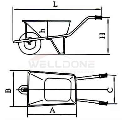 New Style Aluminum Frame Wheelbarrow with 120kg Capacity