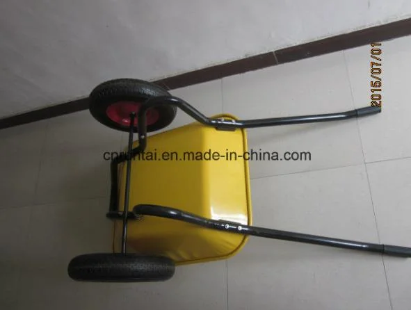 Durable Yellow Tray Double Pneumatic Wheel Wheelbarrow (WB6406)
