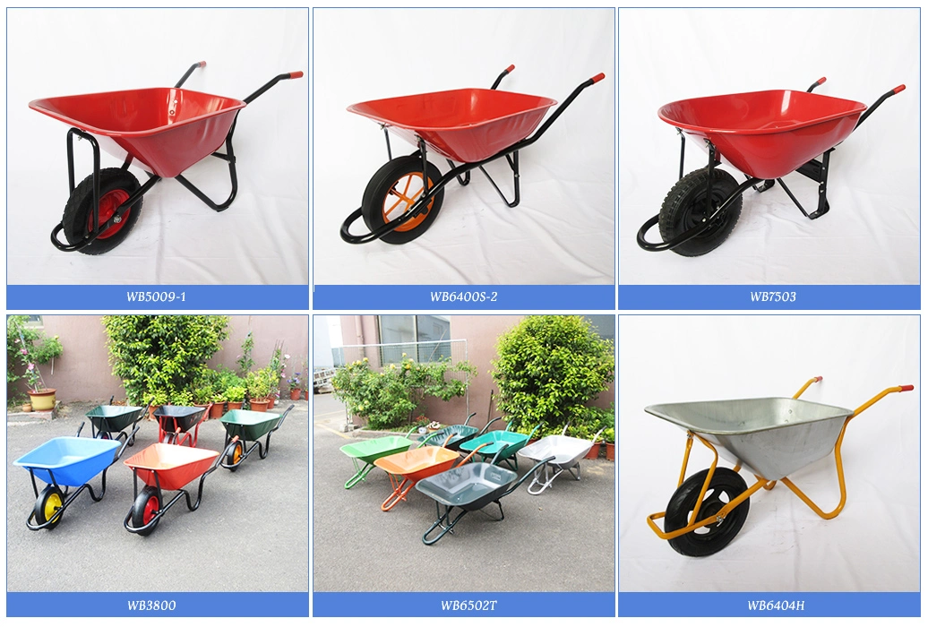 South Africa 120kg Concrete Construction Solid Wheel Wheeled Metal Barrow