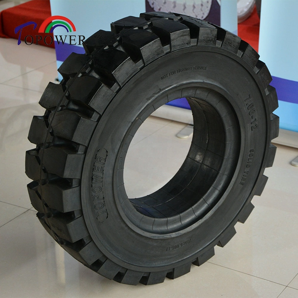 7.00-12 Solid Resilient Forklift Tires 7.00X12