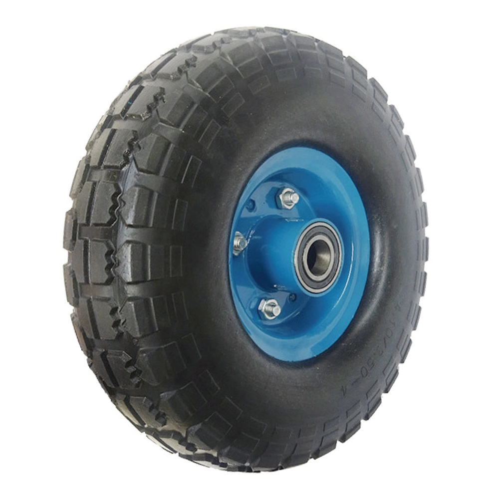 PU1001 Polyurethane Wheel 4.10/3.50-4 Tire 10 Inch Hand Truck Cart Wheels Proof PU Foam Polyurethane Flat Free Wheels
