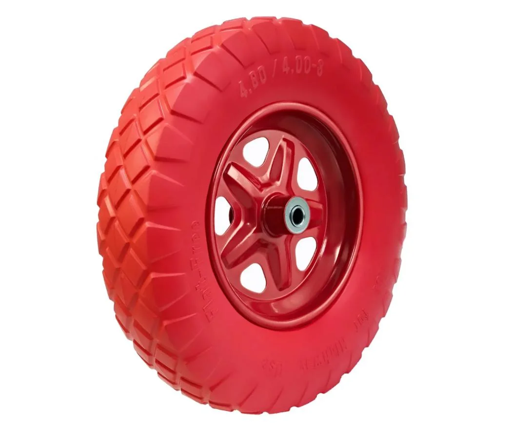 4.00-8 Factory Produce PU Foam Solid Wheel for Carts Wheelbarrow Wheel