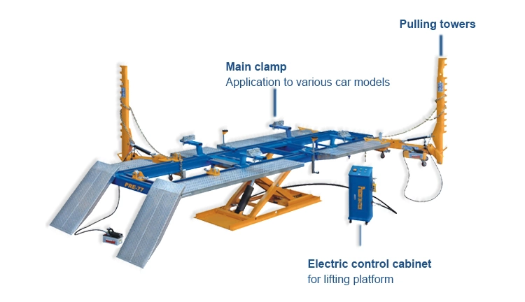 Yantai Factory Car Body Repair Machine/Hydraulic Car Frame Repairing Machine Chassis Straightener/Car Dent Repair Kit/Car-O-Liner Bench Rack CE/Tire Changer OEM