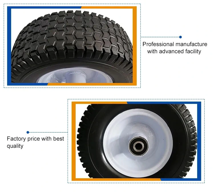 10 Inch 3.00-4 PU Polyurethane Foam Puncture Proof Flat Free Tire Wheel for Hand Truck Trolley