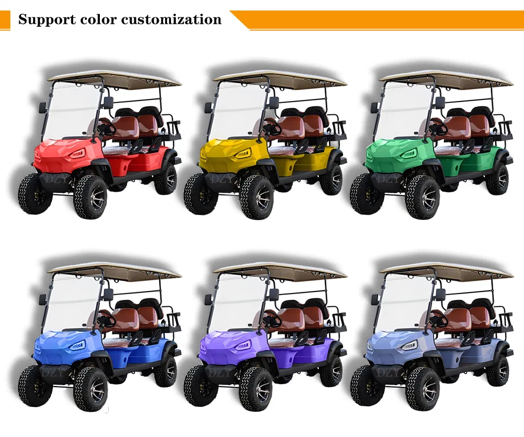 2024 China Trending Product 4 Person 48V Electric Lifted Golf Cart off Road Club Car Precedent Electric Golf Cart Classic