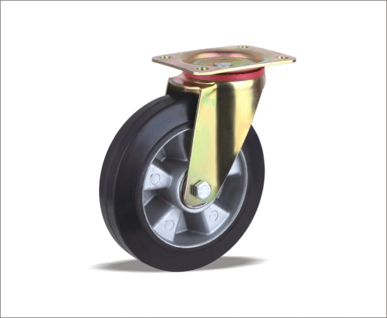 Standard Solid Rubber Wheels with Iron Core Castor with an Affordable Price and a Huge Range of Variants Offer Good Rolling Comfort