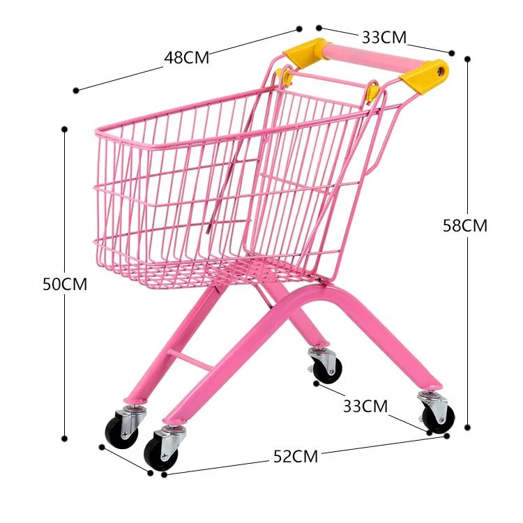 Hot Sale Supermarket Portable Shopping Cart Foldable Trolley Wheelbarrow with Wheels