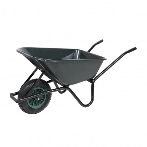 Wb6414 Heavy Duty Green Color Plastic Tray Garden Wheel Barrow for Hot Sale Wheelbarrow
