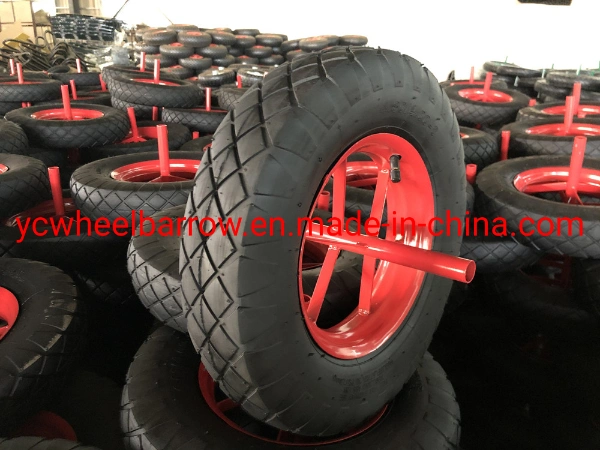 Small Pneumatic Inflatable Rubber Wheel 16inch 4.00-8 Air Tyre for Trolley Cart