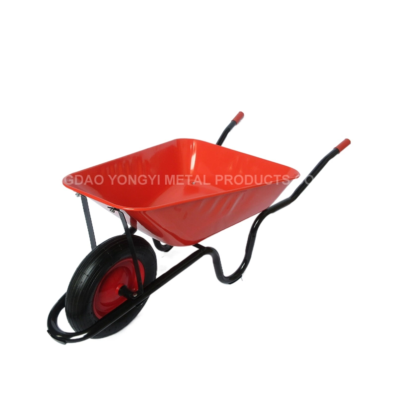 Steel 65L South African Air Wheel Metal Concrete Garden Wheelbarrow