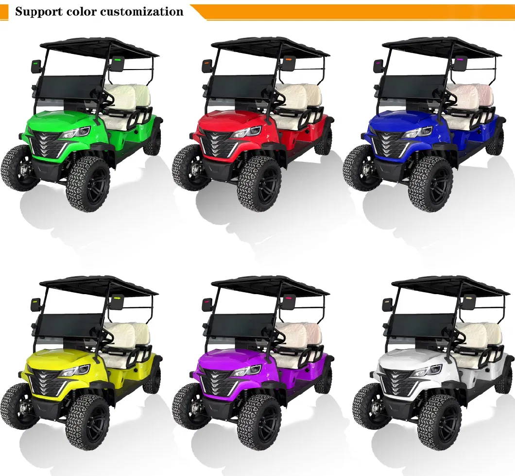 for Sale Electric Golf Cart 4-Seater Sightseeing Bus Club Car 48V off-Road Vehicle Hunting Car with Lithium Battery