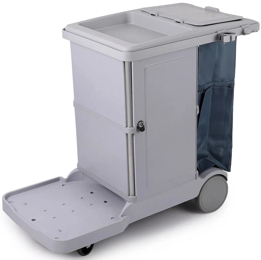 Commercial Catering Hotel Cleaning Cart Hand Push Cleaning Barrow