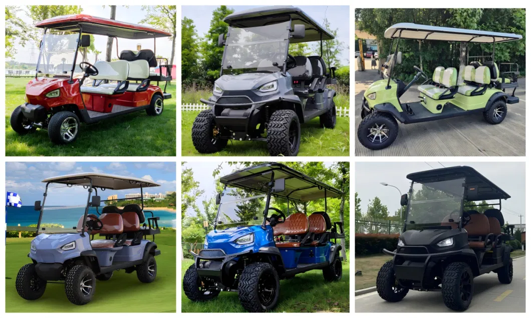for Sale Electric Golf Cart 4-Seater Sightseeing Bus Club Car 48V off-Road Vehicle Hunting Car with Lithium Battery
